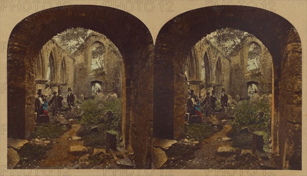 Interior of Kilcrea Abbey, County Cork, about 1860. Creator: London Stereoscopic & Photographic Co.