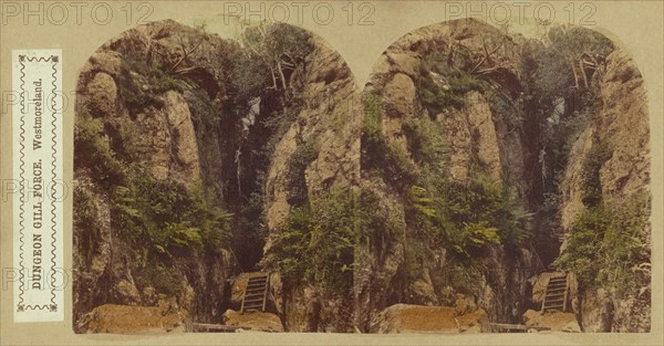 Dungeon Gill Force, Westmoreland, about 1860. Creator: London Stereoscopic & Photographic Co.