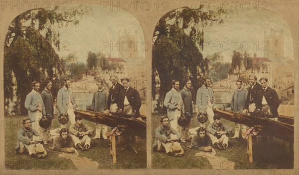 The Exeter College Boat Club Crew. Henley Regatta. 1858. Creator: SE Poulton.