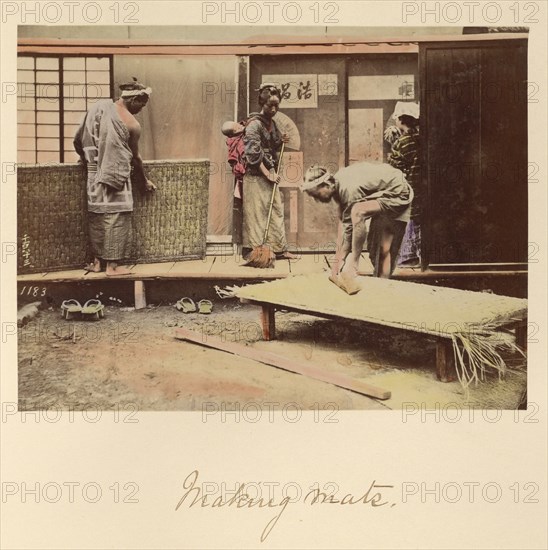 Making Mats, about 1873-1883. Creator: Shinichi Suzuki I.