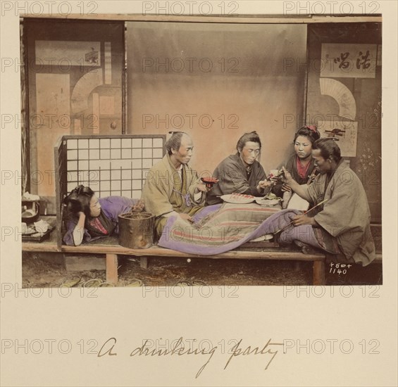 A Drinking Party, about 1873-1883. Creator: Shinichi Suzuki I.