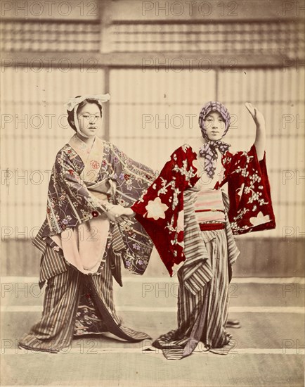 Two Japanese Women in Costume, about 1870-1890. Creator: Unknown.