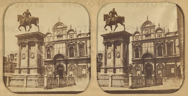 Statue de Batholomeo Coleoni, Venice, about 1860. Creator: Unknown.