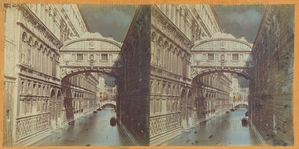 Bridge of Sighs, Venice, about 1865. Creator: Unknown.