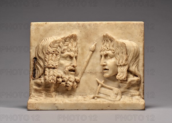 Double-Sided Relief with Theater Masks, 1st century A.D. Creator: Unknown.