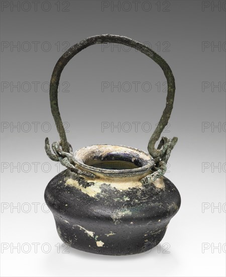 Miniature pot with bronze handle, 1st-2nd century A.D. Creator: Unknown.