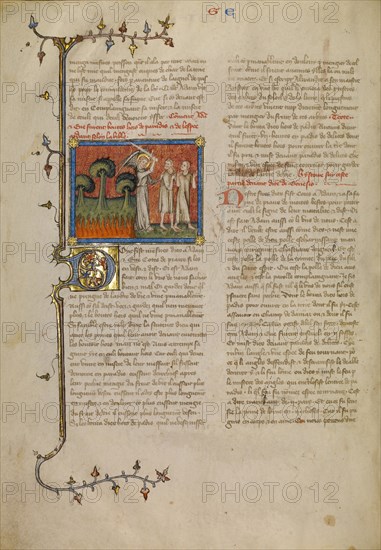 The Expulsion from Paradise, about 1360-1370. Creator: Master of Jean de Mandeville.