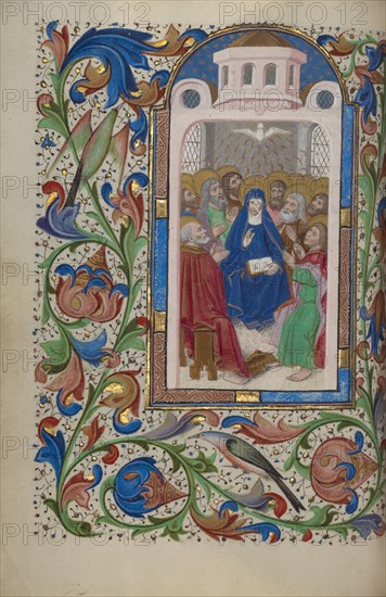 Pentecost; Book of Hours, about 1450-1455. Creator: Master of Wauquelin's Alexander.