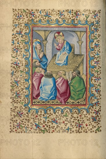 Jesus Among the Doctors; Book of Hours, about 1460. Creator: Unknown.