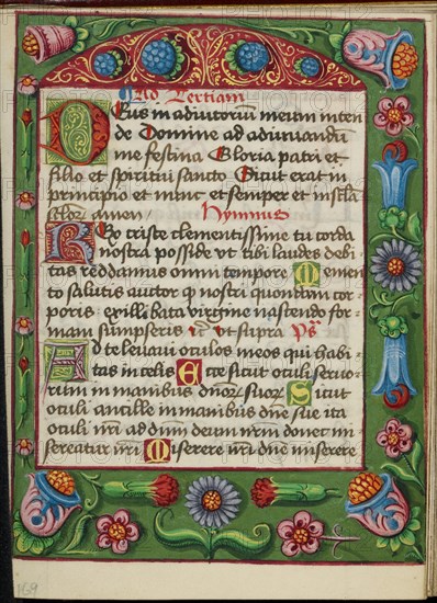 Decorated Text Page; Book of Hours, early 16th century. Creator: Unknown.