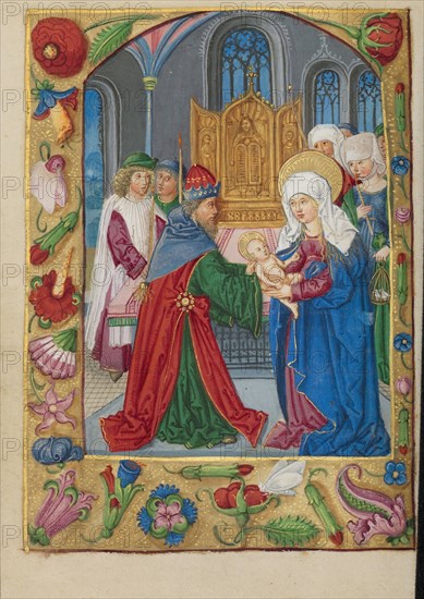 The Presentation in the Temple; Book of Hours, early 16th century. Creator: Unknown.