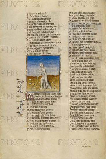 The Personification of Hunger; Roman de la Rose, about 1405. Creator: Unknown.