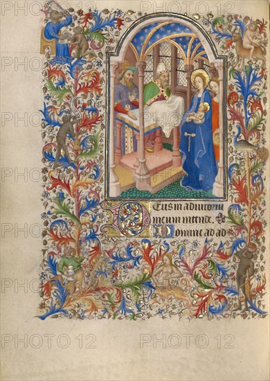 The Presentation in the Temple; Book of Hours, about 1420. Creator: Unknown.