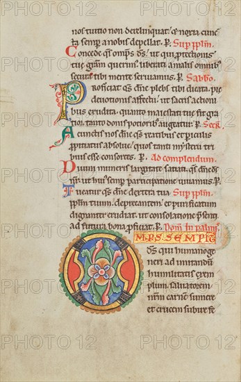 Decorated Initial O; Stammheim Missal, probably 1170s. Creator: Unknown.