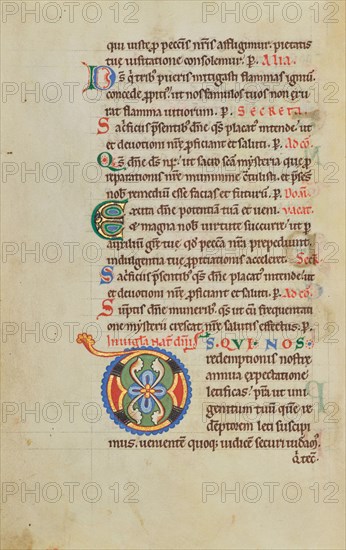 Decorated Initial D; Stammheim Missal, probably 1170s. Creator: Unknown.