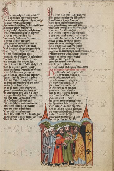 The Consultation of the Pharisee; Weltchronik, about 1400-1410. Creator: Unknown.