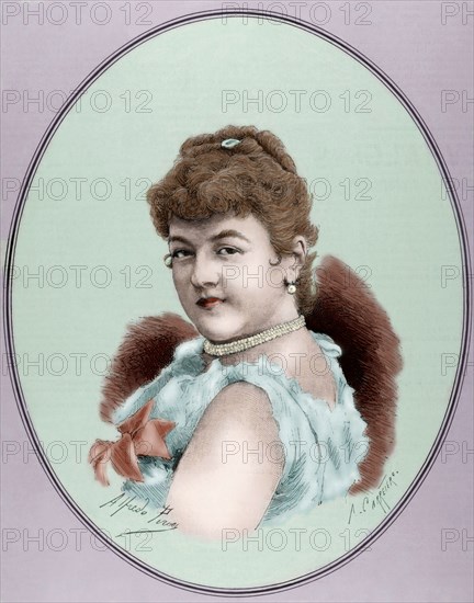 Mila Kupfer-Berger (1852-1905), Austrian soprano, 1886. From "The Spanish and American Illustration" Creator: Arturo Carretero y Sánchez.