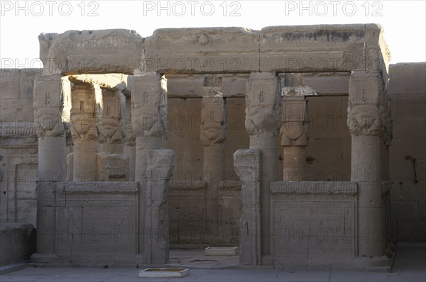 Kiosk on the roof at Dendera Temple, Egypt, 2019.  Creator: LTL.