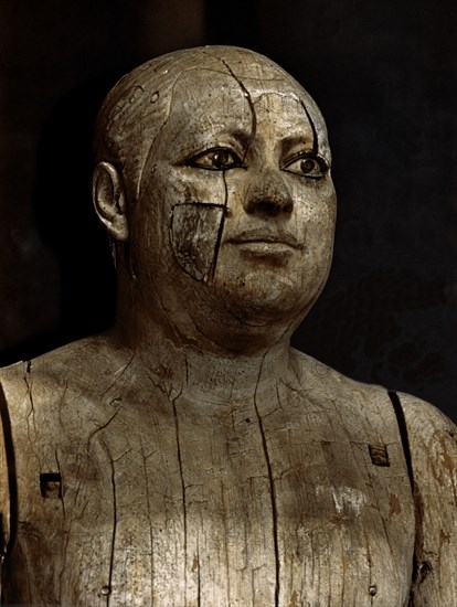 Statue of Sheikh el-Balad representing Ka-aper, Saqqara Necropolis, 5th dynasty. Creator: Unknown.