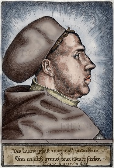 Martin Luther, 1523, (1885). Creator: Daniel Hopfer.