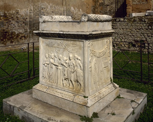 Altar of Vespasian, Temple of Vespasian (69-79 CE), Pompeii, Italy. Creator: Unknown.