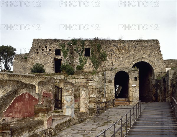 Marina Gate, western limit of the city on the Via Marina, Pompeii, Italy, 2002. Creator: LTL.