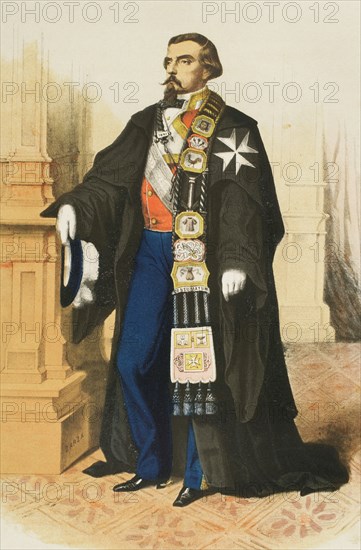 Grand Prior of the Order of Saint John of Jerusalem or of Malta, Madrid, Spain, 1865. Creator: Unknown.