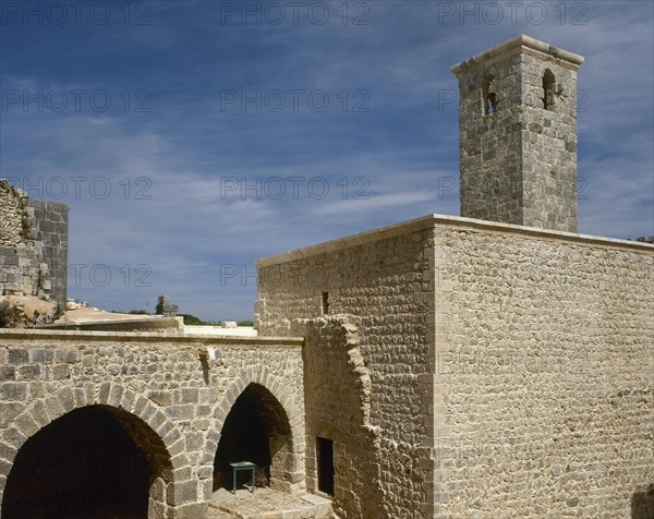 Mosque in the inner citadel, Citadel of Salah Ed-Din or Saladin Castle, near Al-Haffah, Syria, 2001. Creator: LTL.