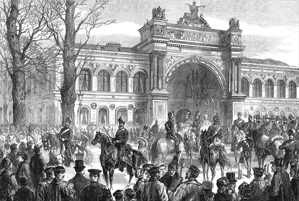 The Germans in Paris: the Palais de l'Industrie, 1871. Creator: Unknown.