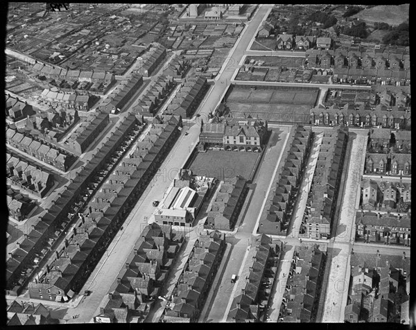 Victoria Park Hotel and environs, Barrow-in-Furness, Cumbria, c1930s. Creator: Arthur William Hobart.