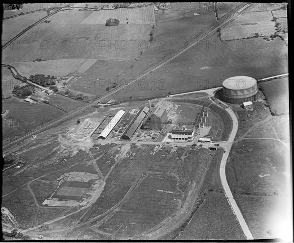 The Lostock Hall Gas Works, Tardy Gate, Lancashire, c1930s. Creator: Arthur William Hobart.