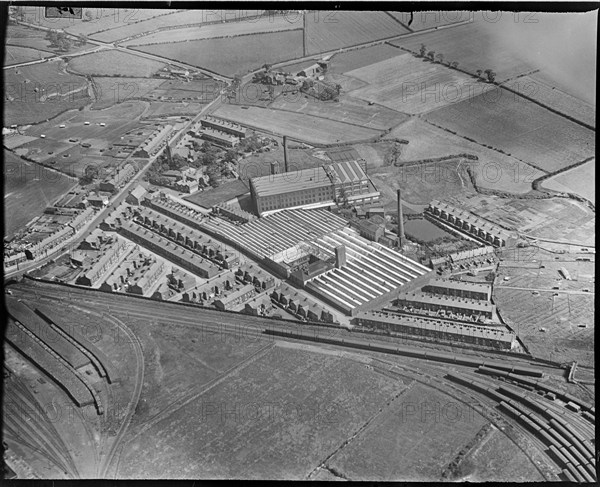 Cuerden Green and Lostock Hall Cotton Mills, Lostock Hall, Lancashire, c1930s. Creator: Arthur William Hobart.