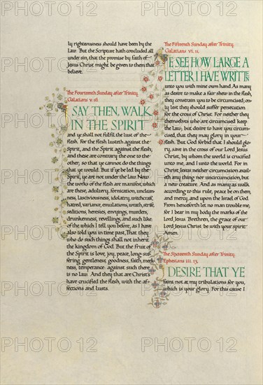 Decorated Text Page; Epistolary, about 1930. Creator: Madelyn Walker.