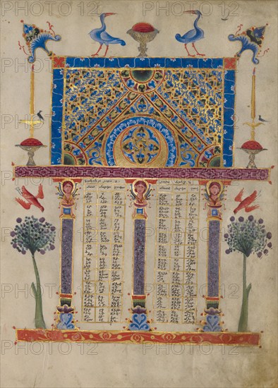 Canon Table Page; Zeyt'un Gospels, 1256. Creator: T'oros Roslin.