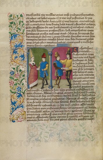 An Exchange of Letters between Euryalus and Lucretia, about 1460-1470. Creator: Unknown.