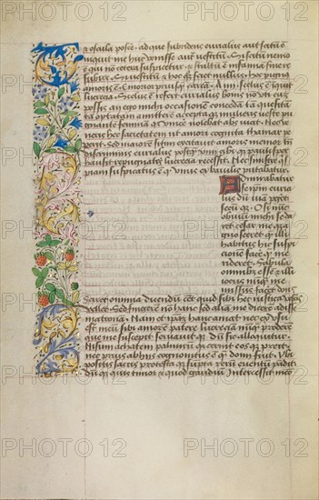 Decorated Text Page, about 1460-1470. Creator: Unknown.