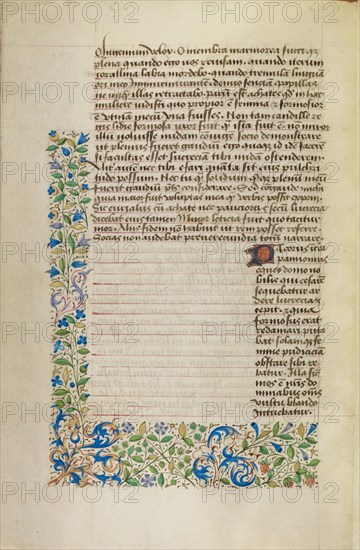 Decorated Text Page, about 1460-1470. Creator: Unknown.