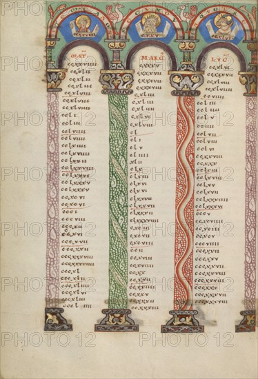 Canon Table Page; Gospel Book, about 1120-1140. Creator: Unknown.