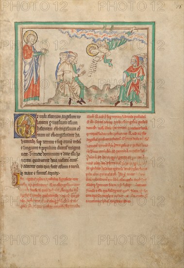 An Angel with the Eternal Gospel; Dyson Perrins Apocalypse, about 1255-1260. Creator: Unknown.