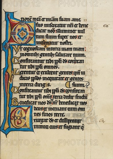 Decorated Initial D; Decorated Initial E; Psalter, third quarter of 13th century. Creator: Unknown.