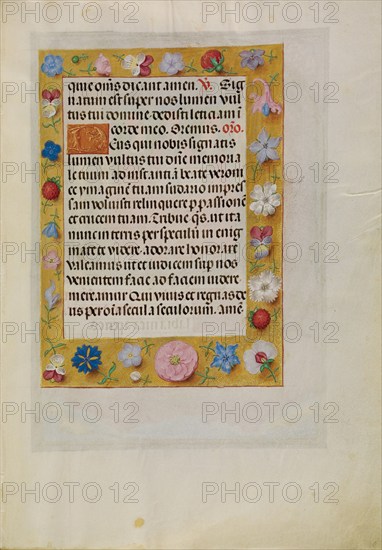 Decorated Text Page; Spinola Hours, about 1510-1520. Creator: Unknown.