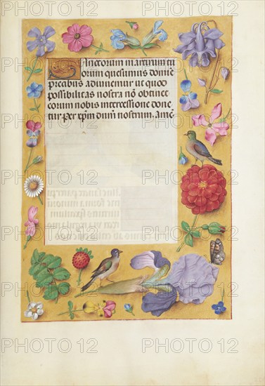 Decorated Text Page; Spinola Hours, about 1510-1520. Creator: Unknown.