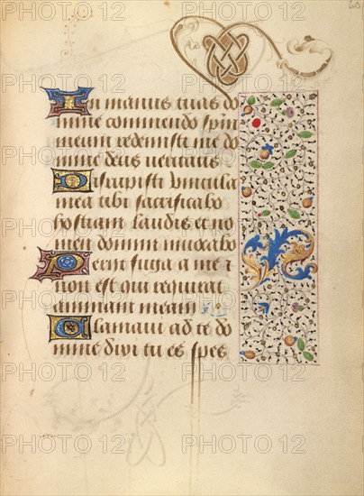 Decorated Text Page; Prayer Book of Charles the Bold, 1469. Creator: Unknown.