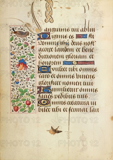 Decorated Text Page; Prayer Book of Charles the Bold, about 1471. Creator: Unknown.