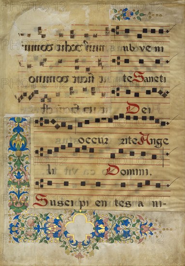 Music Text, third quarter of 15th century. Creator: Francesco di Antonio del Chierico.