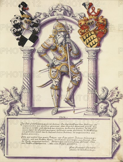 Eitelfriedrich III Hohenzollern; Chronicle of the Hohenzollern Family, about 1572. Creator: Jorg Ziegler.