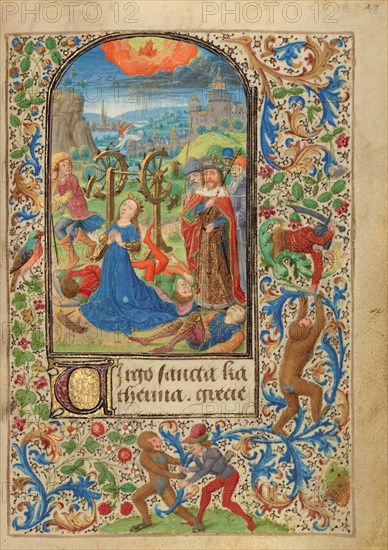 The Martyrdom of Saint Catherine; Prayer Book of Charles the Bold, 1469. Creator: Lieven van Lathem.