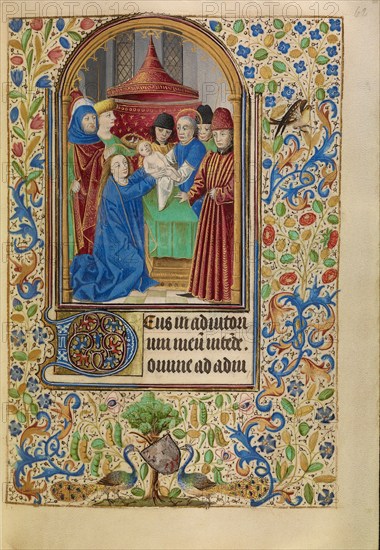 The Presentation in the Temple; Book of Hours, about 1466-1470. Creator: Master of Jacques of Luxembourg.