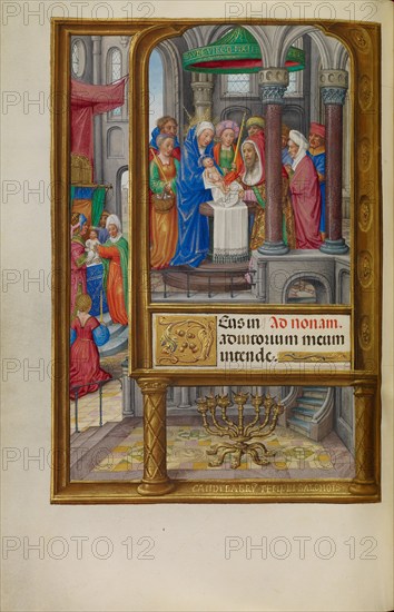 The Presentation in the Temple; Spinola Hours, about 1510-1520. Creator: Master of James IV of Scotland.