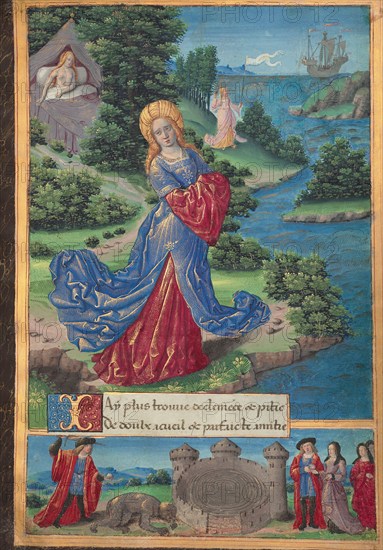 Ariadne Discovers Theseus's Departure ; Ovid, Excerpts from Heroides, about 1493. Creator: Master of the Chronique Scandaleuse.